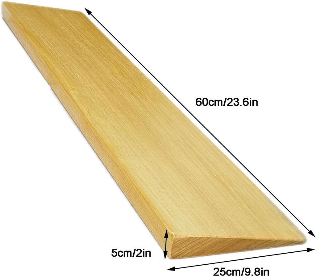 Wooden Threshold Ramp, Wheelchair Ramp, 1100 lbs Capacity, for Sweeping Robot Stroller Scooter, Steps, Stairs, Entry, Threshold, Doorways(60x25x5cm/23.6x9.8x2in)