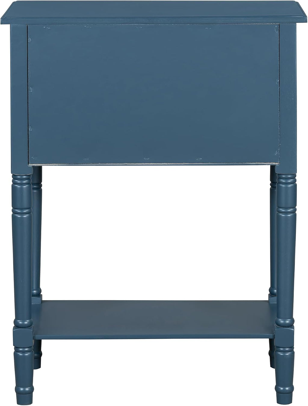 LKTART Small Solid Wood Sofa Table,Console Table with Drawers and Bottom Shelf, Narrow Entryway Hallway Foyer Entry Table for Living Room(23.7' Navy Blue)