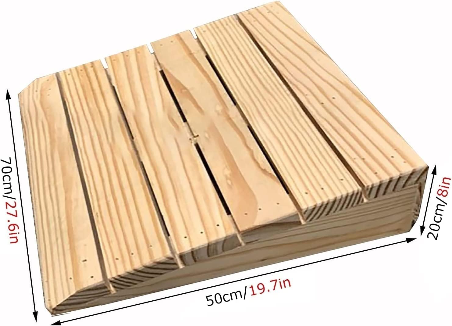 Wooden Threshold Transition Ramp for Walkers Motorcycle, Outdoor Step Stairs Doorway Ramp, Non Slip Curb Ramp (Size : 70x38.8x15cm/27.6x15.3x6in)