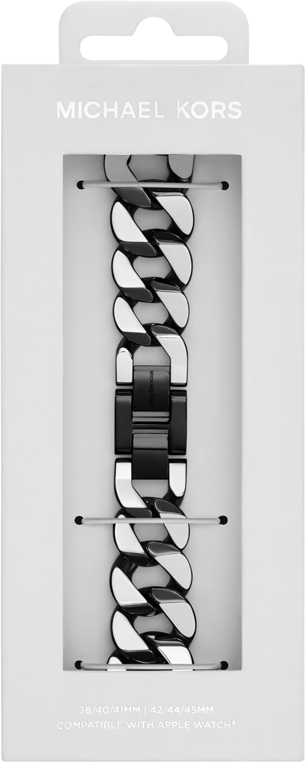 Michael Kors Band for Apple Watch; Stainless Steel Smart Watch Bands for Women; Compatible with Apple Watch 38mm, 40mm, 41mm