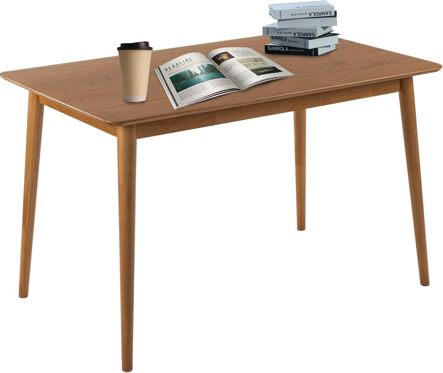 47' Dining Table Kitchen Table Dining Room Table Small Kitchen Table for Small Spaces Table Modern Home Furniture Dinner Table Rectangular (Natural)
