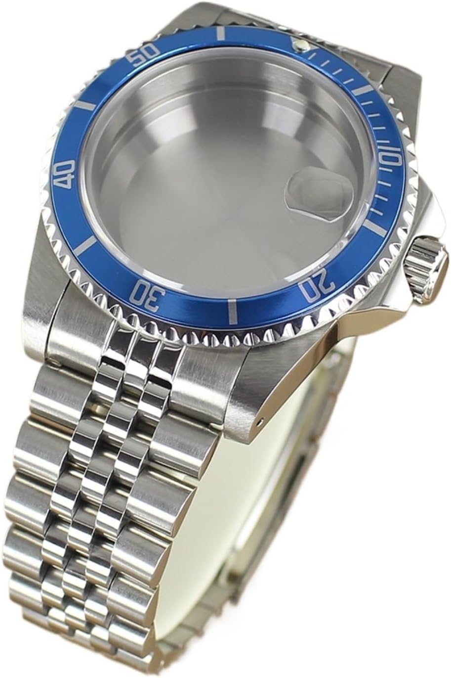 38MM Watch Cases Sapphire Glass Compatible For NH35 NH36 4R36 NH38 NH70 Uni-directional Bezel Watch Accessories
