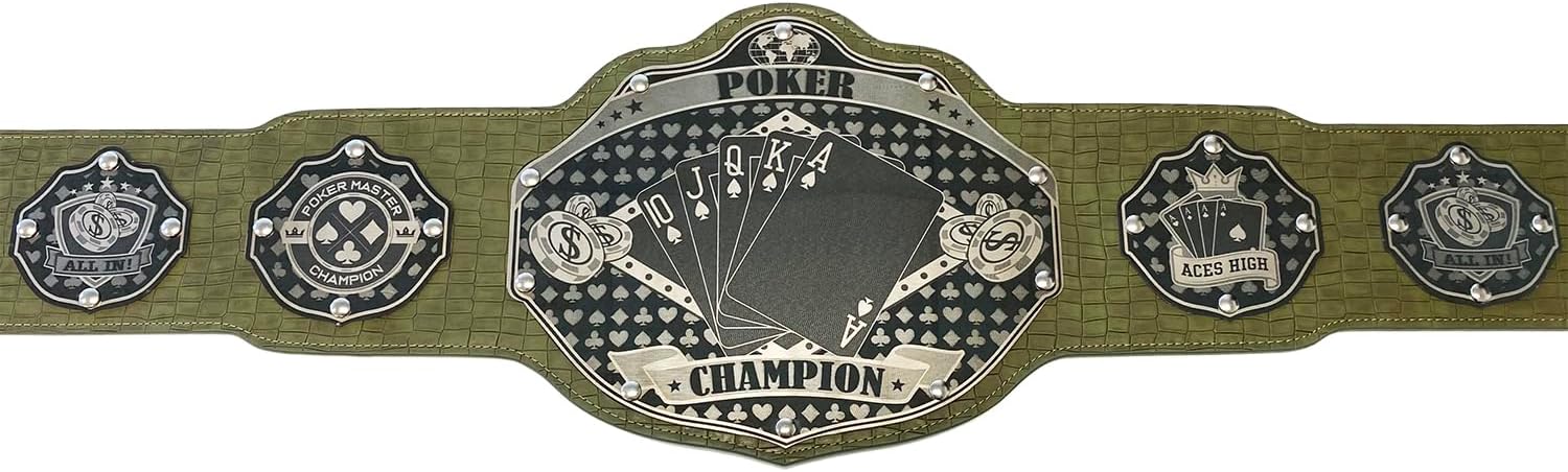 Undisputed Belts Poker Championship Belt Trophy Prize - Customizable