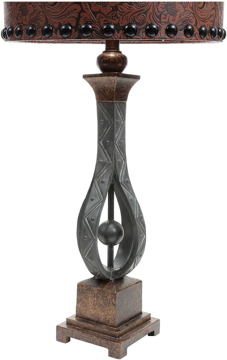 BLACK FOREST DECOR - Sheridan Table Lamp for Cabin, Living Room, Nightstand, Desk - Western Rustic Lighting - 26.75'