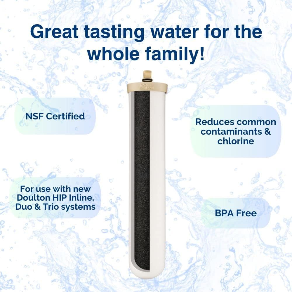 Doulton ¦ W9123050 ¦ 10' Biotect Ultra ¦ Authentic Drinking Water Ceramic Replacement Candle Element Filter ¦ 2504 ¦ White ¦ NSF Certified ¦ M12 Thread ¦