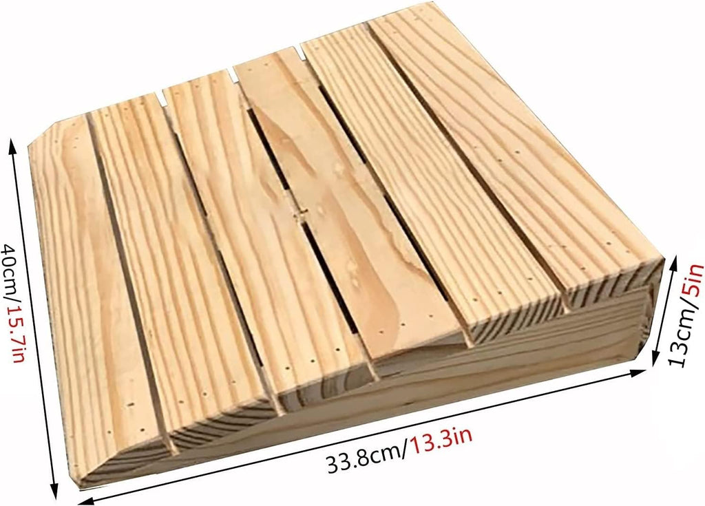 Wooden Threshold Transition Ramp for Walkers Motorcycle, Outdoor Step Stairs Doorway Ramp, Non Slip Curb Ramp (Size : 80x38.8x15cm/31.5x15.3x6in)