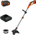 BLACK+DECKER 40V MAX 13 in String Trimmer Edger Cordless with Adjustable Telescoping Pole, 2 in 1 Weed Wacker Lawn Edger, Includes Battery and Charger (LST136)