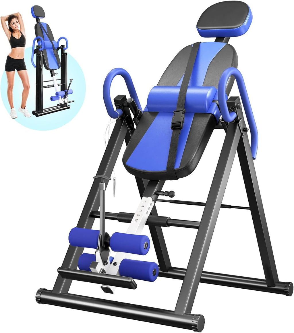 YOLEO Gravity Inversion Table for Back Pain Relief 2026 New Inversion Table w/Lumbar Support Easy to Assemble Back Stretcher Machine 300 lbs