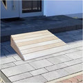 Portable Threshold Ramp Wooden Threshold Ramps for Doorways Step, 15cm Tall Kerb/Curb Anti-Slip Slope for Driveway/Garage Door/Stair/Shed, Easy to Move(40x38.8x15cm/15.7x15.3x6in)