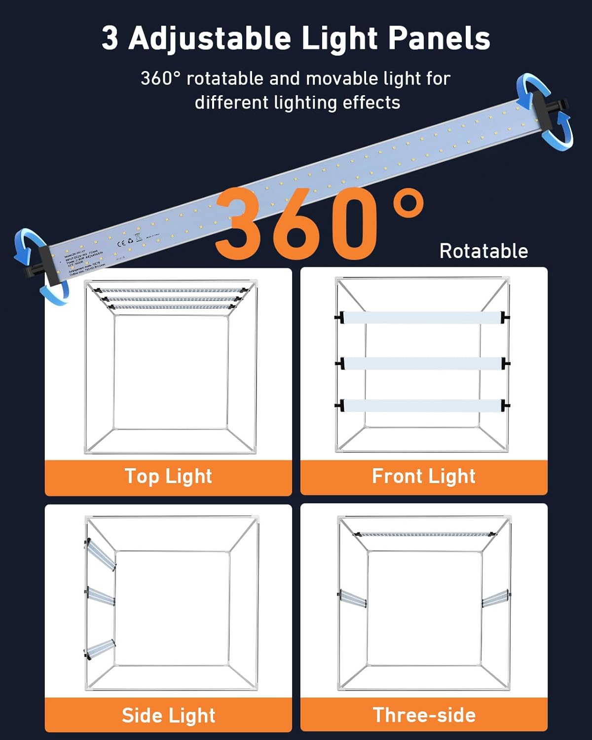 DUCLUS Light Box Photography, 32×32inch Professional Photo Studio Booth Photobox, Portable 210 LED Lightbox Shooting Tent Folding with 6 Colors Backdrops for Large Product or Jewelry Photography…