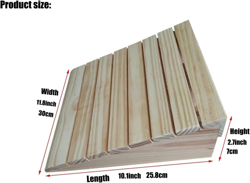Generic Wooden Threshold Ramps for Doorways, Pets/Kids/Elderly/Disabled Entryway Ramp Rubber Wheelchair Ramp,Non Slip Portable Home Entry Ramps(10.1x11.8x2.7inch/25.8x30x7cm)