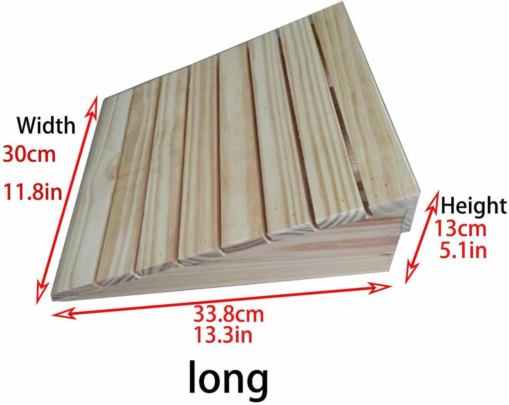 JYDQM Wheelchair Ramp Portable 3/4/5/6inch Rise Wooden Threshold Ramp for Home/Front Door/Yard/Doorways, Wheelchairs Walkers Car Motorcycle Entry Transition Ramp(Size:33.8 x 30 x 13cm)