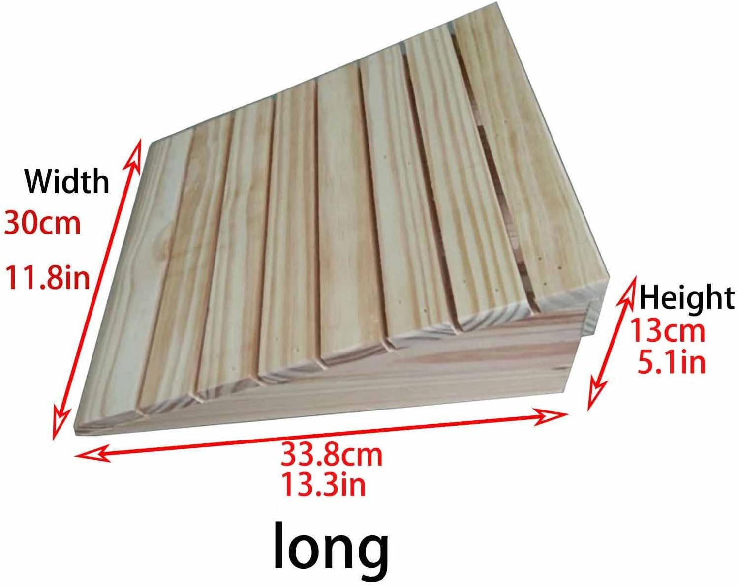 JYDQM Wheelchair Ramp Portable 3/4/5/6inch Rise Wooden Threshold Ramp for Home/Front Door/Yard/Doorways, Wheelchairs Walkers Car Motorcycle Entry Transition Ramp(Size:33.8 x 30 x 13cm)