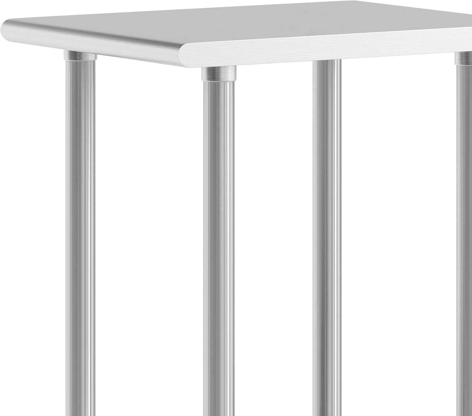 Flash Furniture Reese NSF Certified Stainless Steel Kitchen Prep and Work Table, Commercial Work Table with Storage, 18' W x 24' D x 34.5' H, Silver