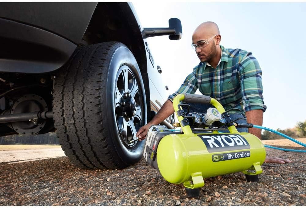 ONEAND 1 GAL. 120 PSI Portable 18V Horizontal AIR Compressor 0.5 CFM at 90 PSI