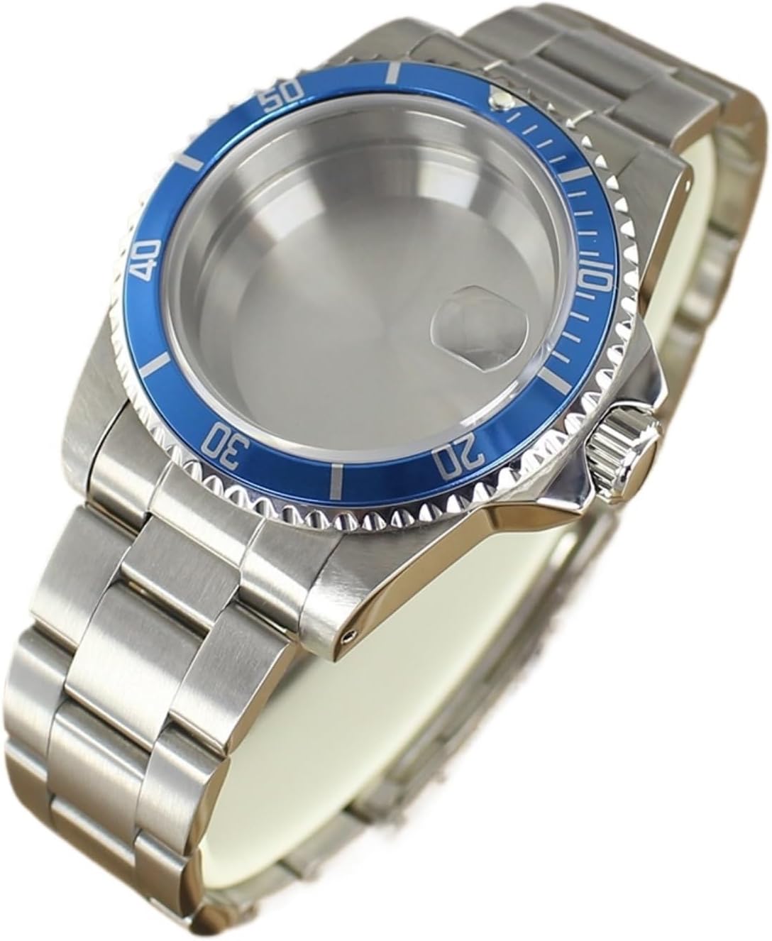 38MM Watch Cases Sapphire Glass Compatible For NH35 NH36 4R36 NH38 NH70 Uni-directional Bezel Watch Accessories