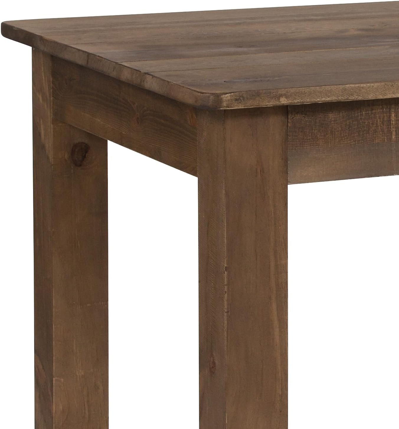 Flash Furniture HERCULES 46' x 30' Rectangular Antique Rustic Solid Pine Farm Dining Table