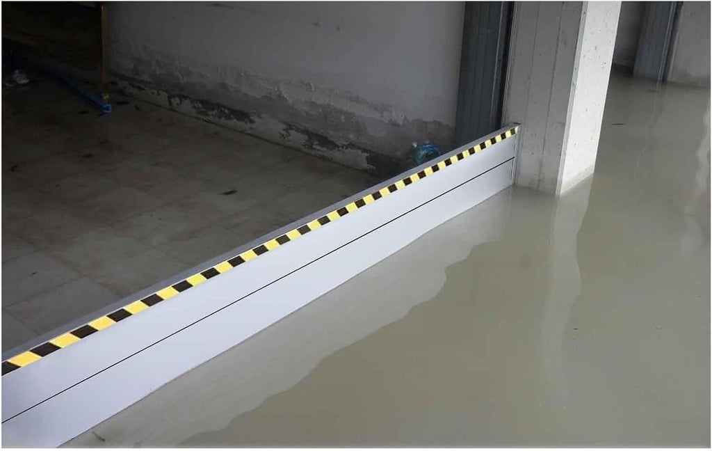 Garage Door Flood Barrier Threshold, Detachable Aluminum Shield Door Water Stopper Barrier for Basement Front Door Gates Sliding Door(H 1.3ft(40cm),3.5ft(105cm))