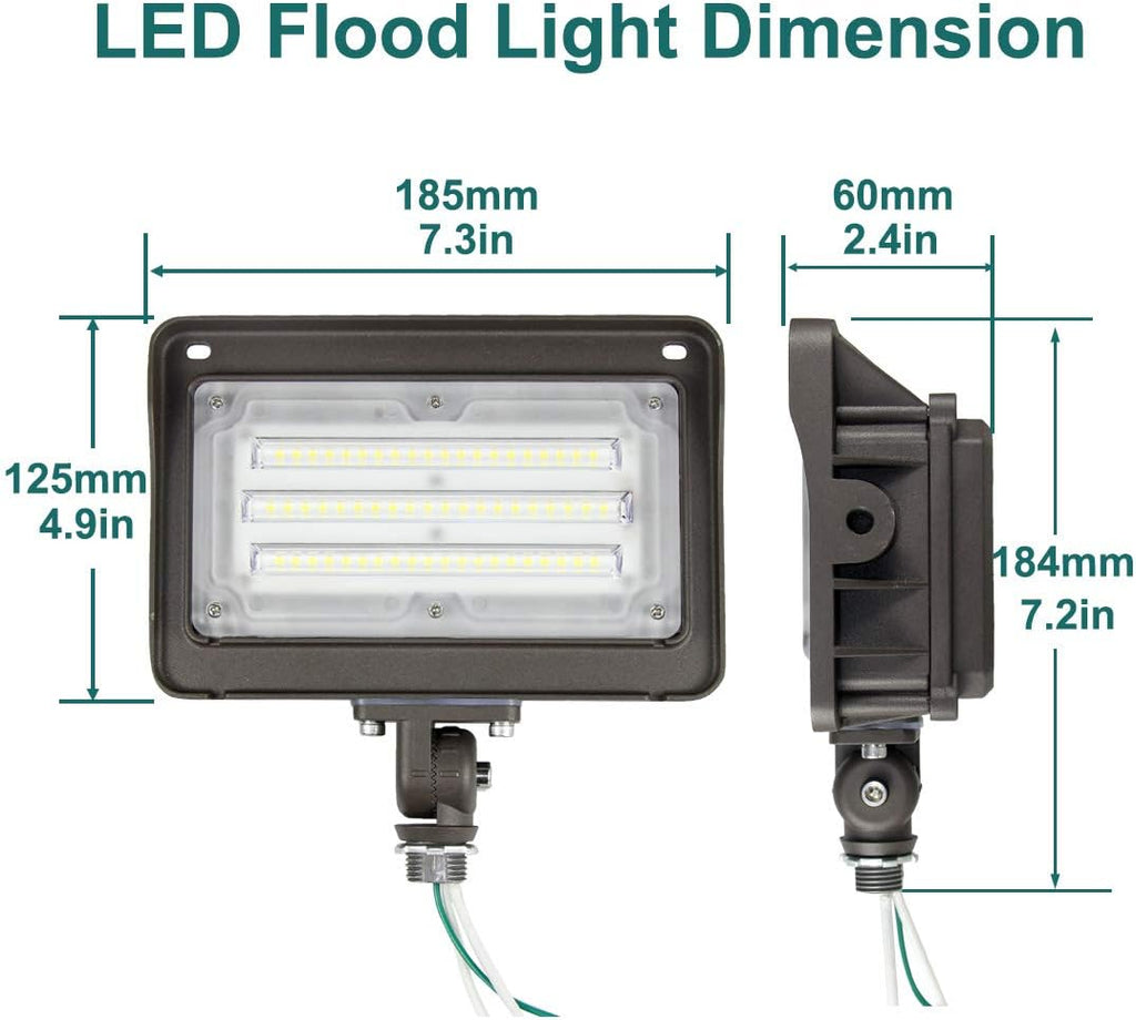 kadision 50 Watt LED Flood Lights, 6500lm Replaces 400W Incandescent, 5000K Daylight LED Flood Light Outdoor Waterproof for Yard, Patio, House Exterior, ETL Listed (4 Pack)