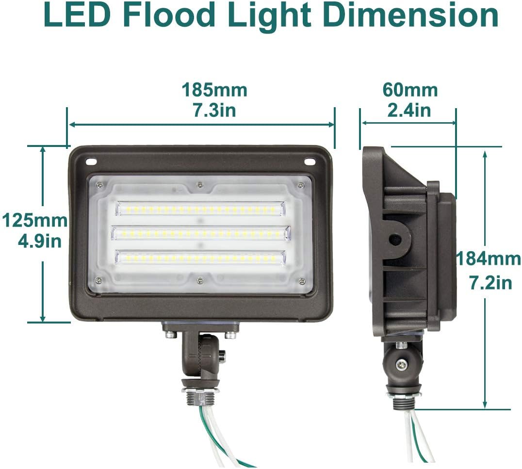 kadision 50 Watt LED Flood Lights, 6500lm Replaces 400W Incandescent, 5000K Daylight LED Flood Light Outdoor Waterproof for Yard, Patio, House Exterior, ETL Listed (4 Pack)