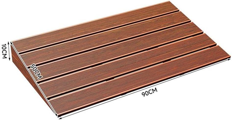 Doorways Wheelchair Ramps - Wood, Wooden Threshold Ramp Multipurpose Kerb Ramps 3.9' Rise, Step Ramp for Scooter Walkers Car Motorcycle(90 * 50 * 10cm)