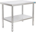 KUARBARR Stainless Steel Table for Prep & Work with Undershelf 24 x 36 Inches NSF Metal Commercial Kitchen Prep Table with Adjustable Under Shelf Worktable for Restaurant Home Outdoor