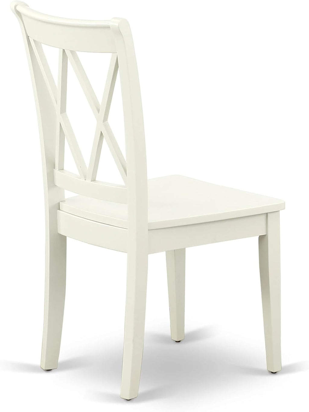 East West Furniture ANCL3-LWH-W 3 Piece Kitchen Table Set for Small Spaces Contains a Round Dining Room Table with Pedestal and 2 Solid Wood Seat Chairs, 36x36 Inch, Linen White