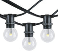 Novelty Lights 100' Warm White LED G30 Globe Outdoor String Lights, in-Line, Commercial Grade, Backyard Garden Gazebo, Cafe Market Patio Lights, Black Wire, 100 Sockets