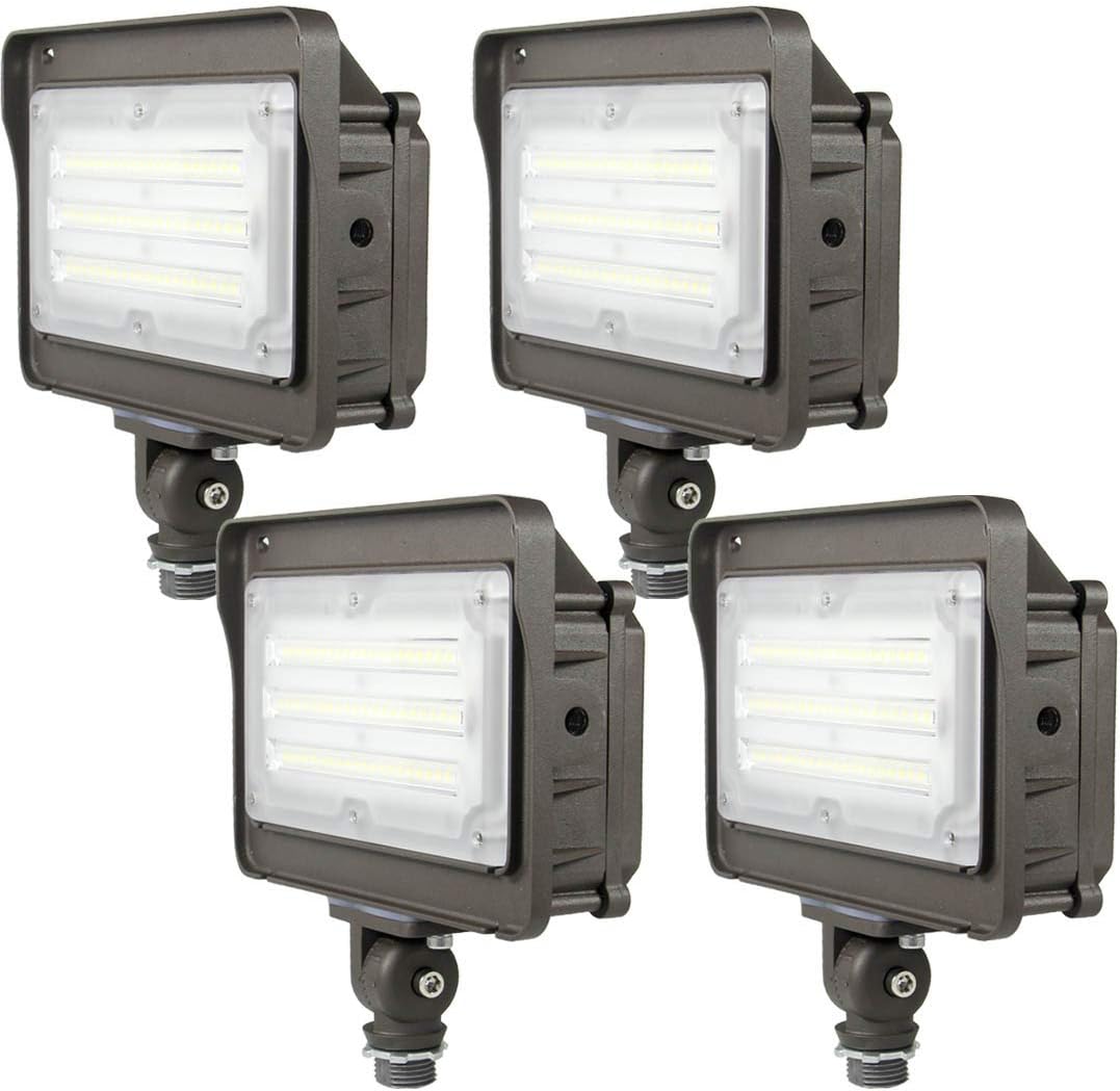 kadision 50 Watt LED Flood Lights, 6500lm Replaces 400W Incandescent, 5000K Daylight LED Flood Light Outdoor Waterproof for Yard, Patio, House Exterior, ETL Listed (4 Pack)