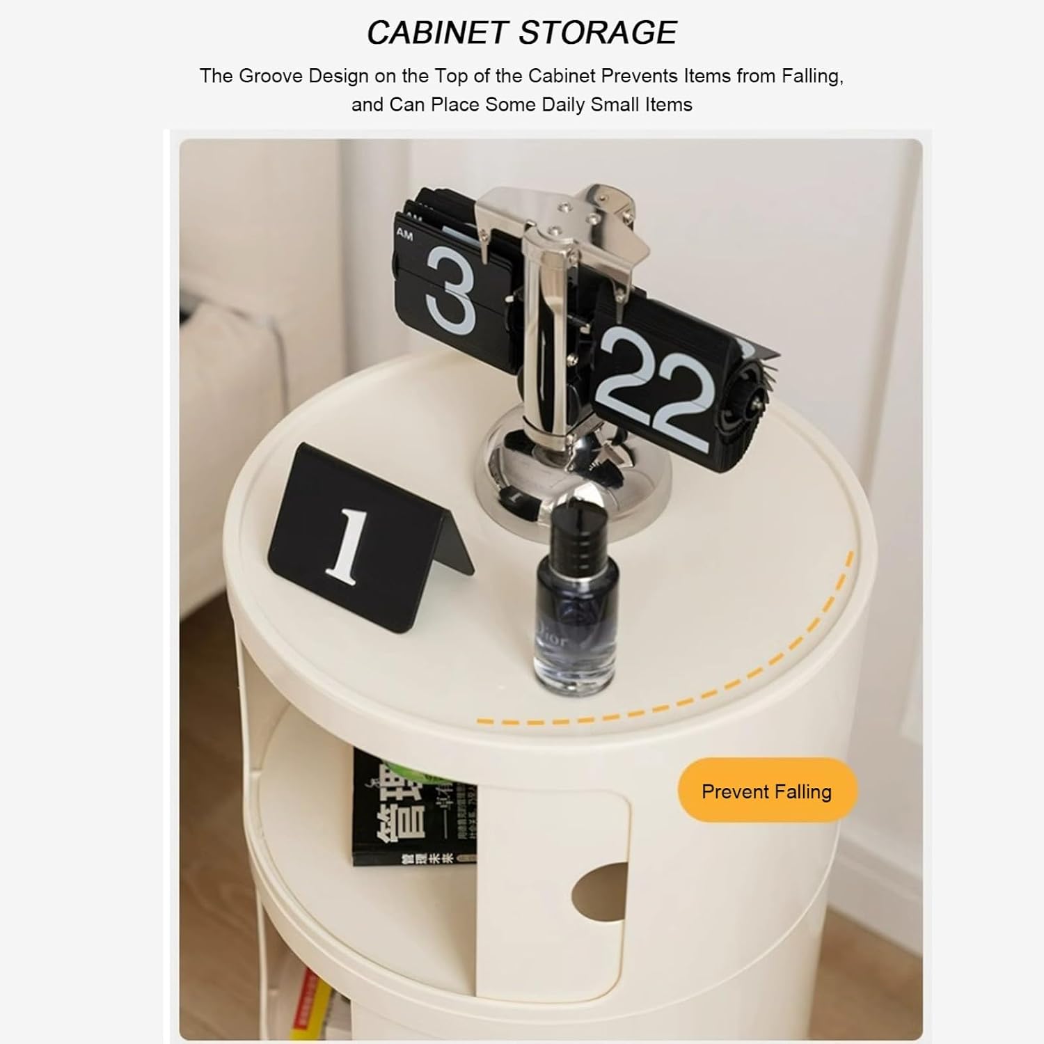 Bedside Cabinet with 3 Drawers Side Tables Mini Simple Bedside Table Lightweight and Portable Plastic Locker Bedside Table for Living Room, Couch, Bed