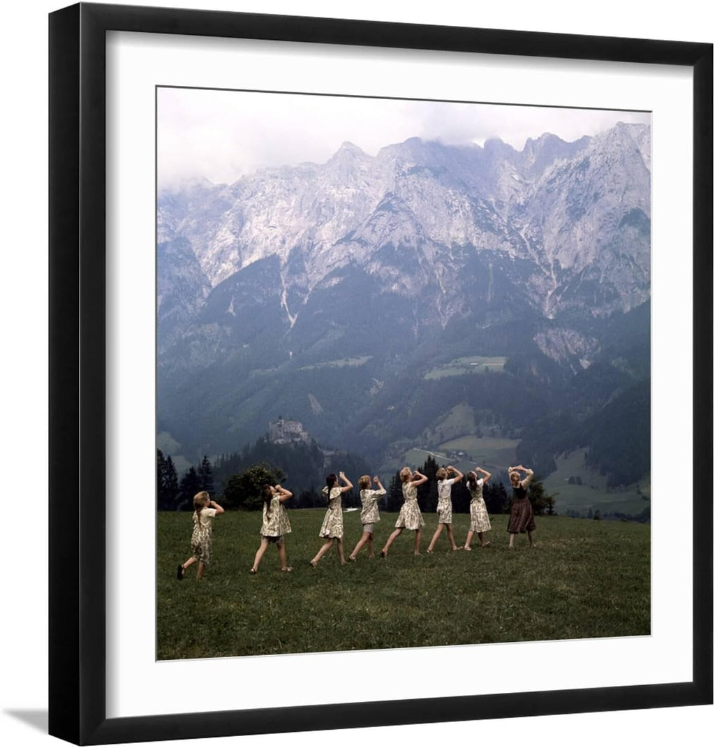ART.COM Wall Premium Photographic Print The Sound of Music, 1965 on Black Frame, 21' x 21'