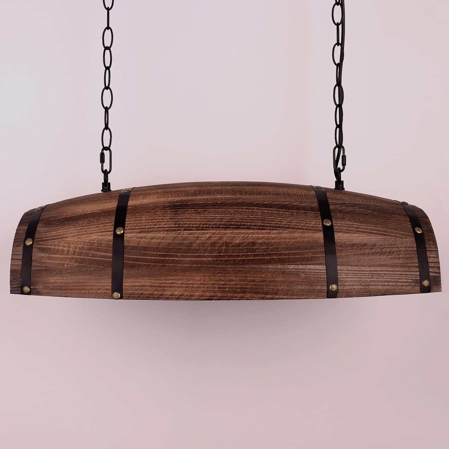 Antique Wood Wine Barrel Pendant Lamp Hanging Rustic Kitchen Bar Ceiling Lamp Light Fixtures