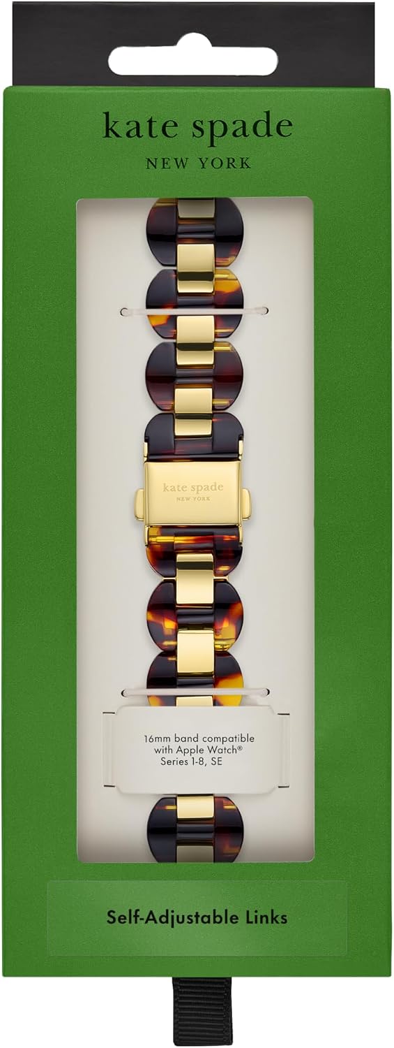 kate spade new york Designer Interchangeable Stainless Steel Band Compatible with Your 38/40/41mm Apple Watch Series 9/8/7/6/5/4/3/2/1/SE
