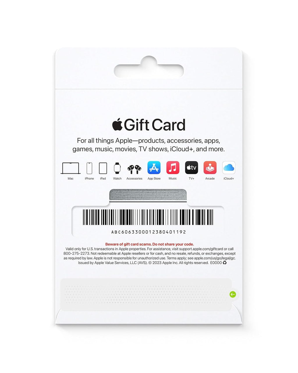Apple Physical Gift Card - $100