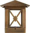 VOLT 12V Cast Brass (Bronze) 4' x 4' LED Outdoor Post Top Light 2700K Warm White 100 Lumens for Low Voltage Deck, Dock & Fence Lighting
