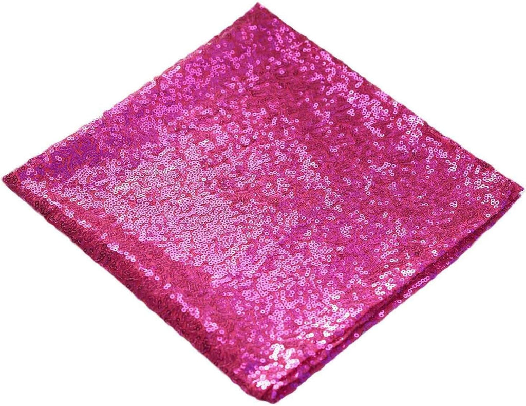 50 pcs 20-Inch Fuchsia Sequins Napkins - for Wedding Party Restaurant Holiday Dinner
