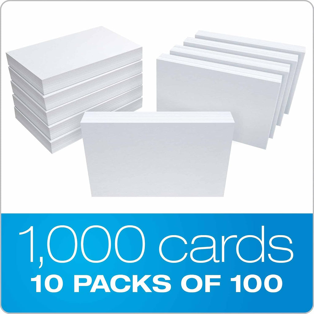Oxford Blank Index Cards, 4 x 6 Inches, White, 60 Packs of 100 (40)