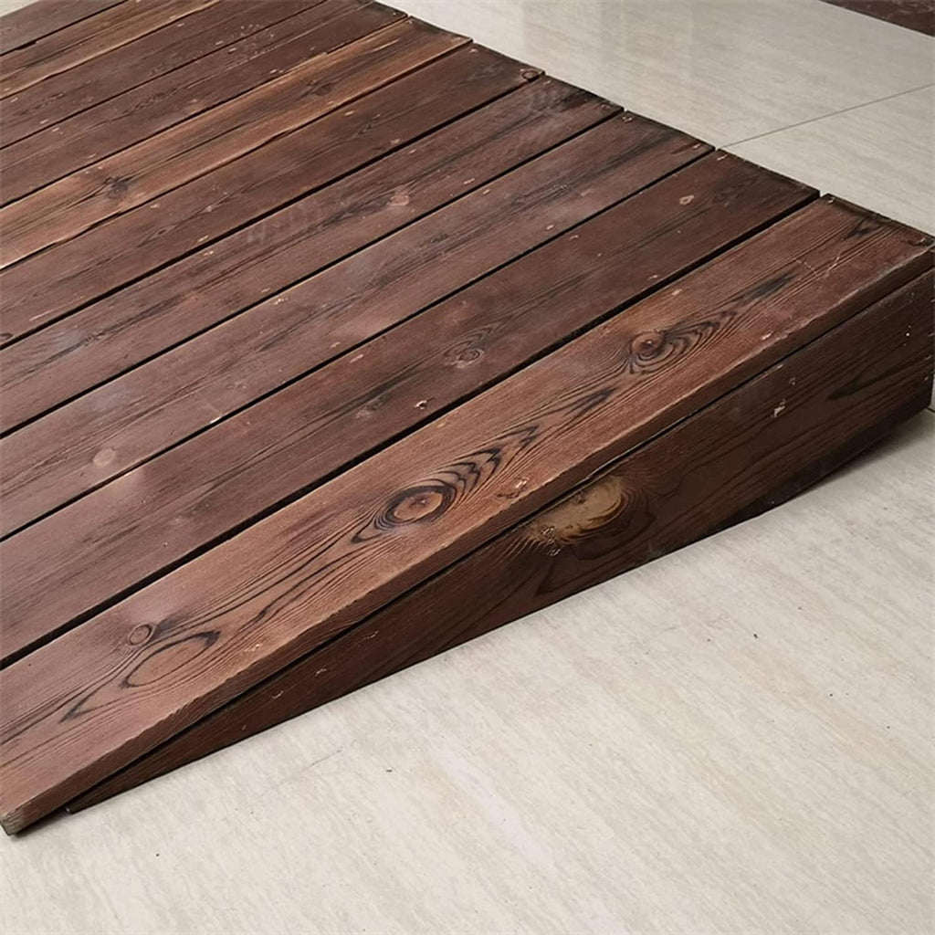 Wooden Threshold Ramps for Doorways, 4inch/7inch/8inch Rise Porch Wheelchair Ramps, Non Slip Portable Home Entry Ramps (Size : 60x50x10cm)