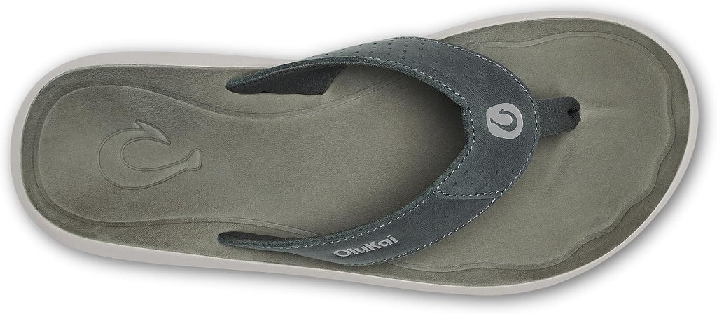 OLUKAI Pili Men's Leather Sandals, Sleek & Versatile Design, Comfortable & Waterproof Straps, Arch Support & Everyday Wear