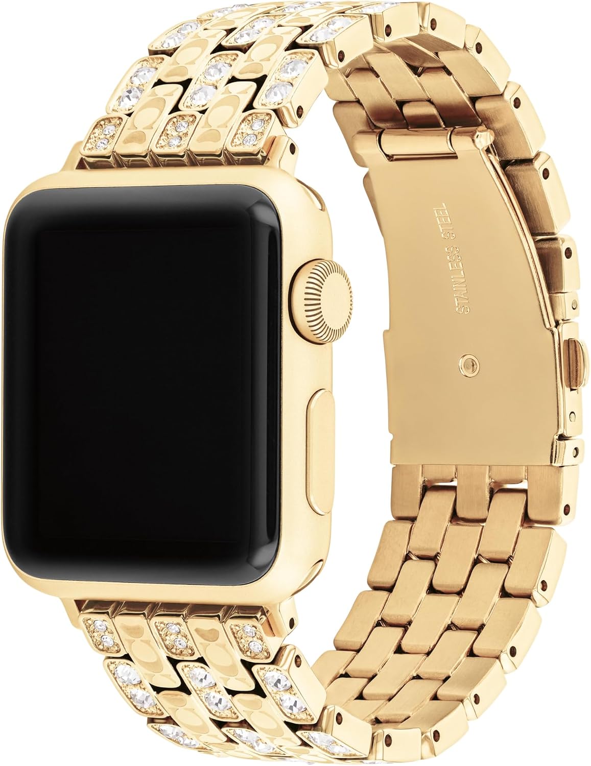 Coach Apple Watch Strap, Compatible with 38mm, 40mm, 41mm Apple Watch, Interchangeable Band, Crystal Design for a Dazzling Look, Personalize Your Style