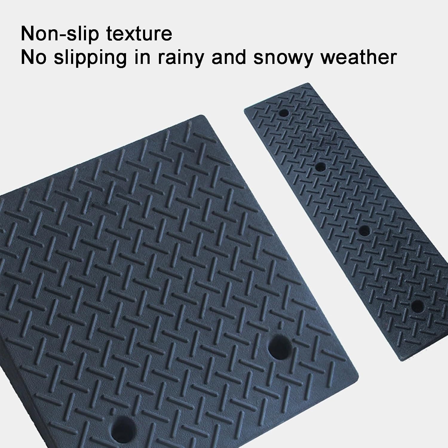 Threshold Ramp Rubber Driveway Ramp Heavy Duty Wheelchair Ramp with Slip-Resistant Surface Handicap for Doorways Steps(50 * 50 * 5cm/20 * 20 * 2in)