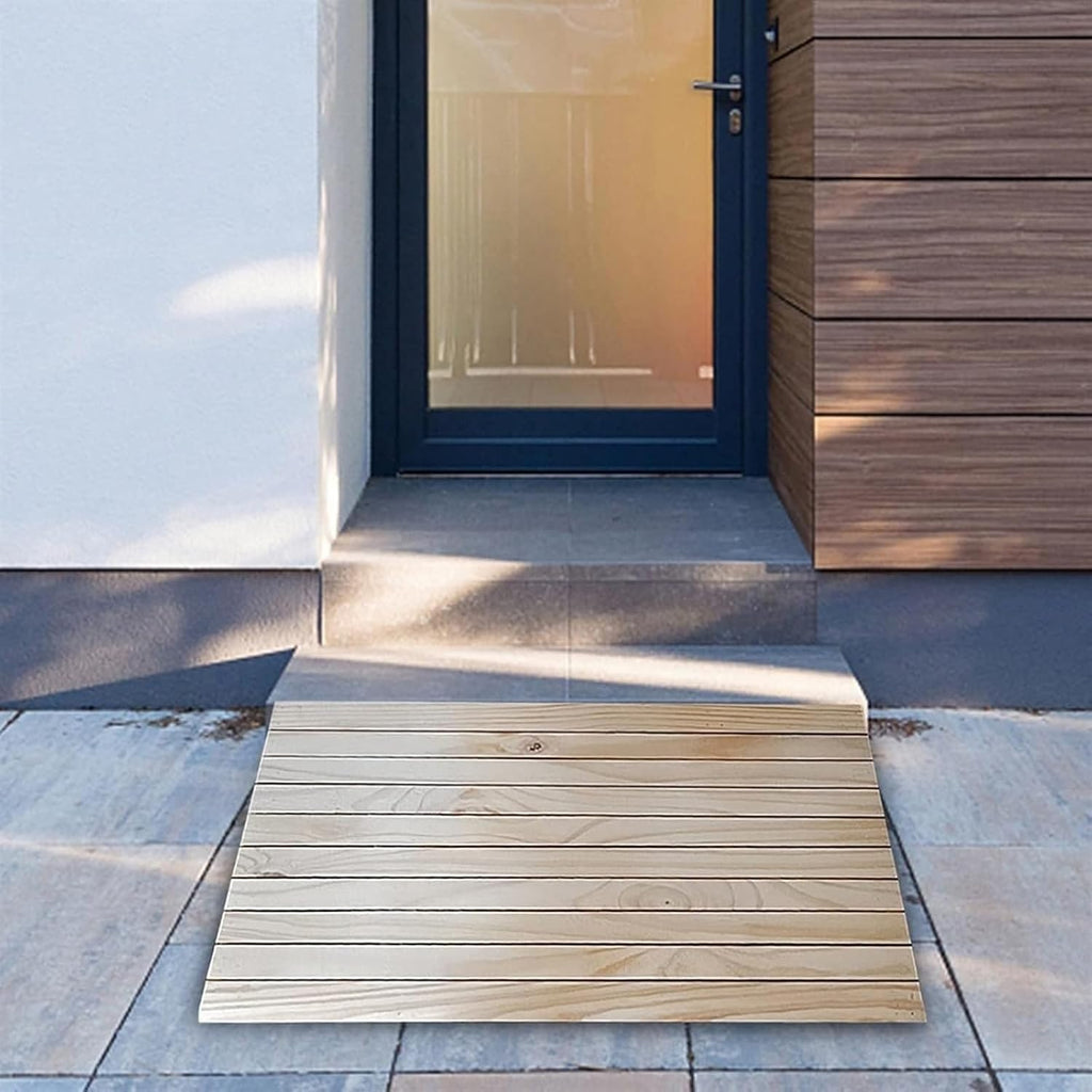 Ramps Threshold Ramp, Entry Ramp 2' 3' 4' 5' 7 8 6 Inch Rise Wood, Home Doorway Threshold Ramp for Wheelchair/Walker/Bike/Scooter, Durable Curb Ramp Load 600 Lbs(40x30x8cm (15.7x12x3in))