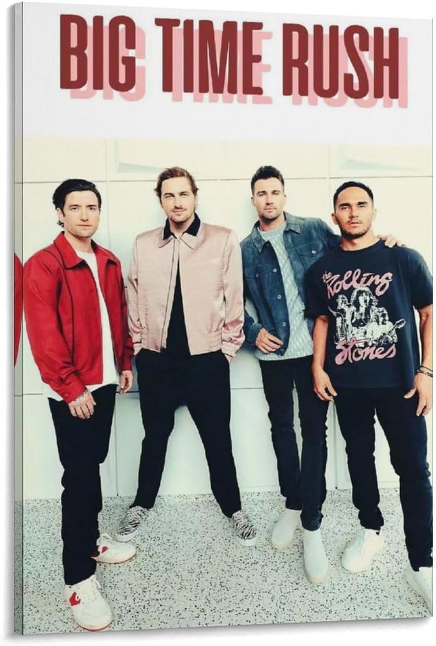 ZANLIART Big Time Rush Album Cover Canvas Print Music Poster for Room Aesthetic Frame:16x24inch(40x60cm)