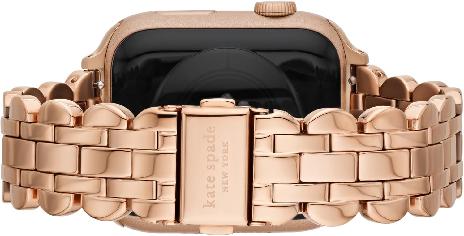 kate spade new york Designer Interchangeable Stainless Steel Band Compatible with Your 38/40/41mm Apple Watch Series 9/8/7/6/5/4/3/2/1/SE