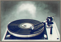 Amanti Art Framed Canvas Wall Art 23x33 Retro Record Player by Dirk Wustenhagen, Framed Wall Art Canvas, Music Artwork, Country Rustic Decor, Large Poster Painting for Living Room, Bedroom, Bathroom,