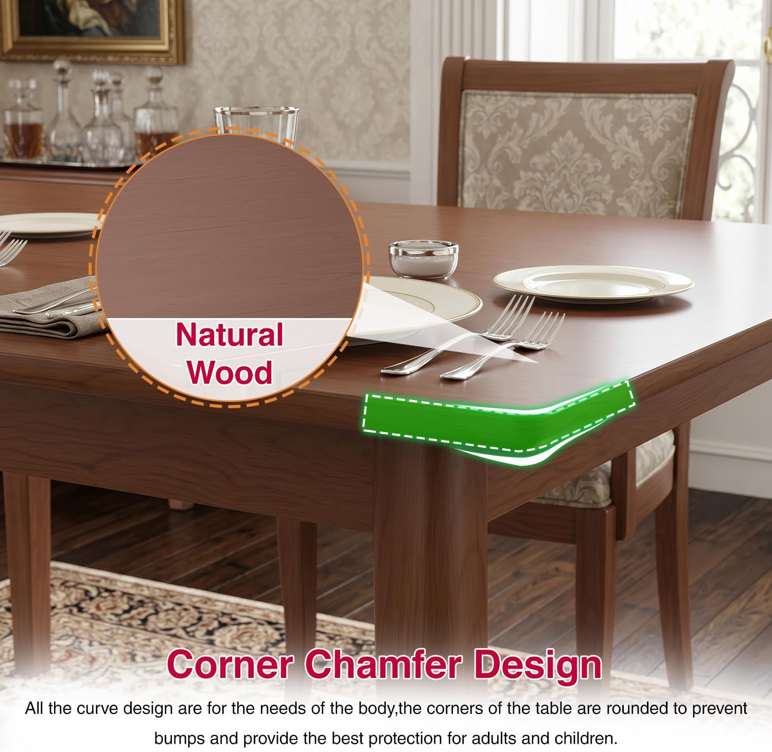 FDW 47 Inches Dining Table, Dining Room for 4 People, Small Rectangular Table for Kitchen, Quick Assembly, Small Spaces Modern Home Furniture Dinner Table, Espresso