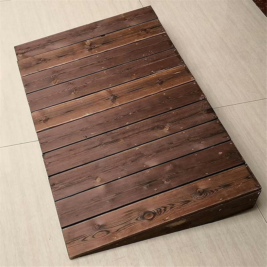 Threshold Ramp, 4/7/8/10inch Rise Wooden Threshold Ramps for Doorways, Non Slip Curb Ramp for Elderly/Disabled Entryway Ramp Wheelchair Ramp