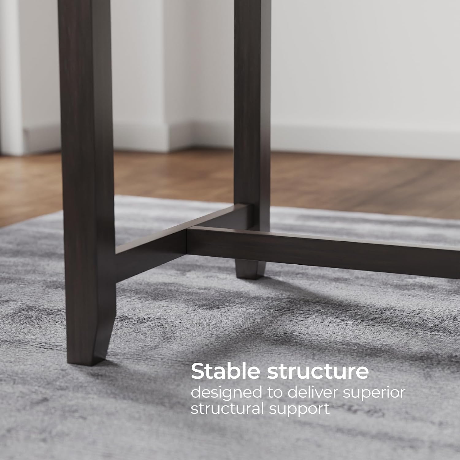 Signature Design by Ashley Gesthaven Contemporary Counter Height Dining Table with 3 Shelves and Trestle Base, Light Brown & Dark Brown