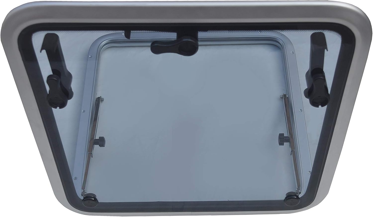 Square Deck Hatch/Marine Hatch Porthole - Anodized Aluminum Hatch with Tempered Glass for Boat/Yacht/RV