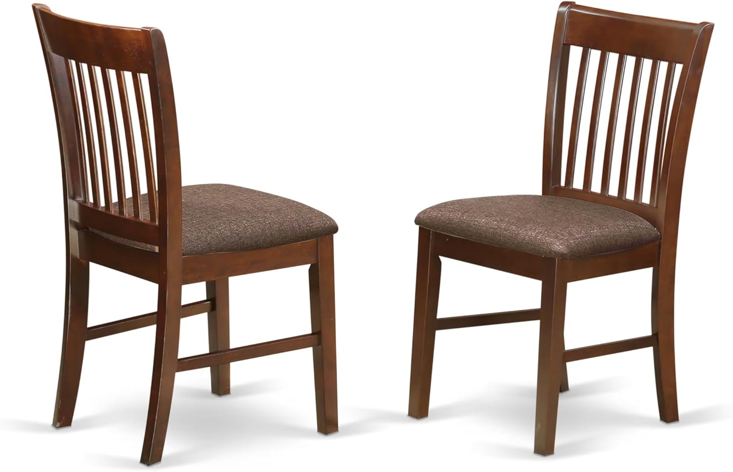 East West Furniture DUNO5-MAH-C 5 Piece Dinette Set for 4 Includes a Rectangle Dining Room Table and 4 Linen Fabric Upholstered Dining Chairs, 36x60 Inch, Mahogany